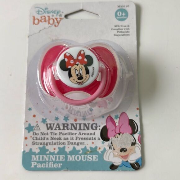 NEW DISNEY BABY MINNIE MOUSE PACIFIER 0+ MONTHS PINK BPA FREE - Picture 1 of 2
